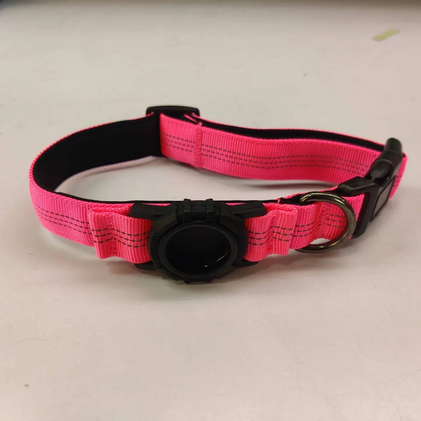 Dog Collar Reflective Waterproof Transparent Cover Airtag Locator Anti-Loss Pet Collar