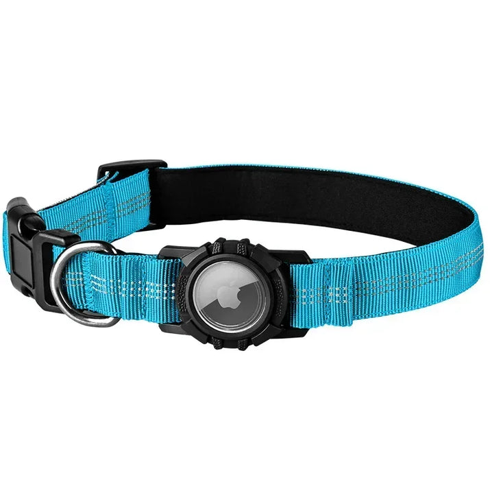 Dog Collar Reflective Waterproof Transparent Cover Airtag Locator Anti-Loss Pet Collar
