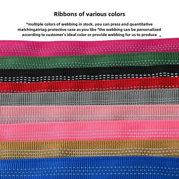 Dog Collar Reflective Waterproof Transparent Cover Airtag Locator Anti-Loss Pet Collar