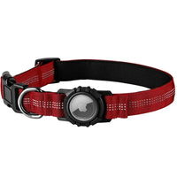 Dog Collar Reflective Waterproof Transparent Cover Airtag Locator Anti-Loss Pet Collar